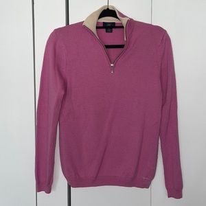 BROOKS BROTHERS 100% Merino Wool Knit 1/4 Zip
